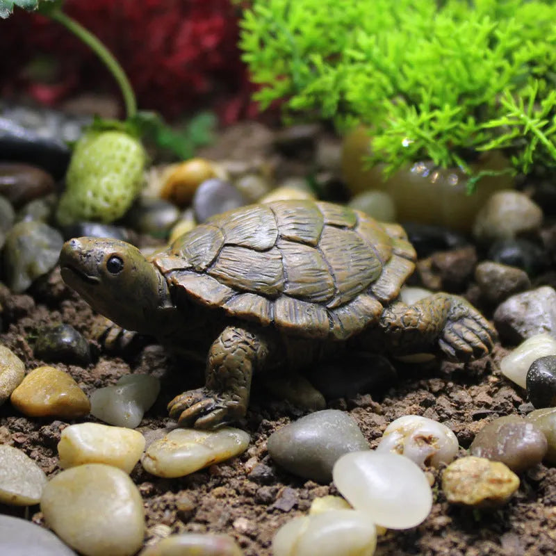 Handmade resin turtle garden decoration for succulent arrangements and micro landscapes
