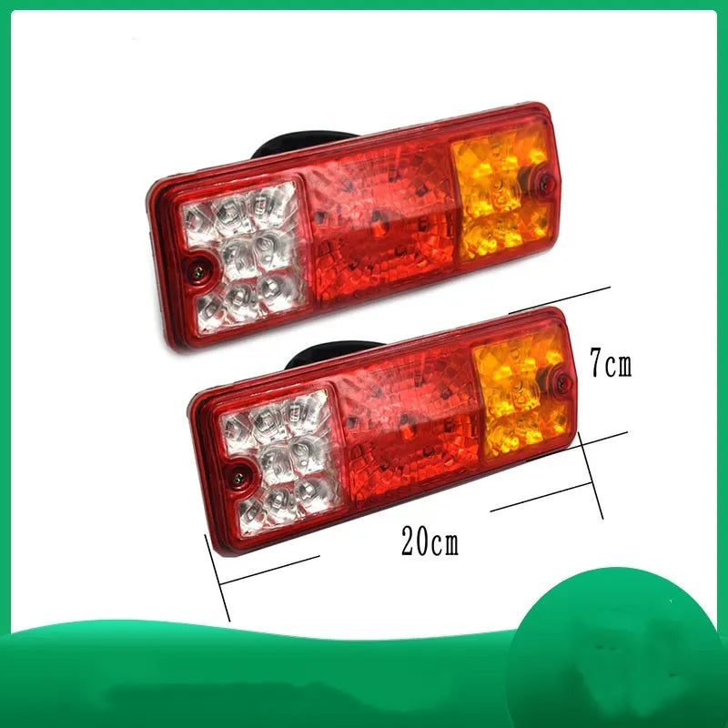 Black shell electric tricycle taillight with semi-closed design for 12V or 48-60V systems