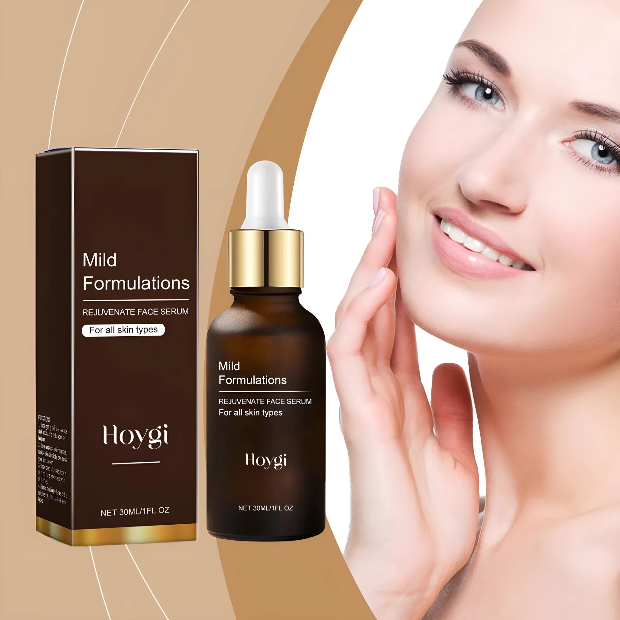 30ml facial essence bottle with nourishing arbutin, collagen, vitamin C and hyaluronic acid formula