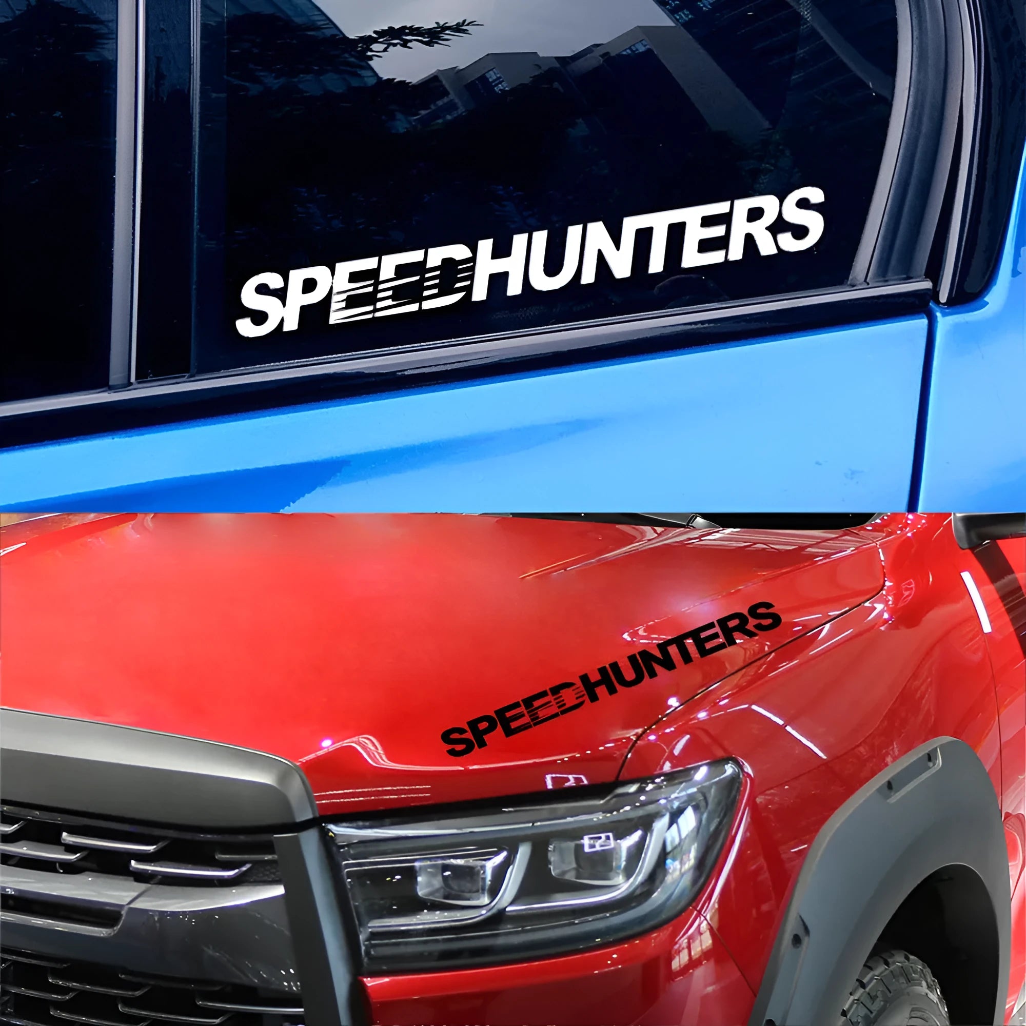 Reflective vinyl car sticker for rear gear or trunk, 59cm by 10cm, in multiple colour options.