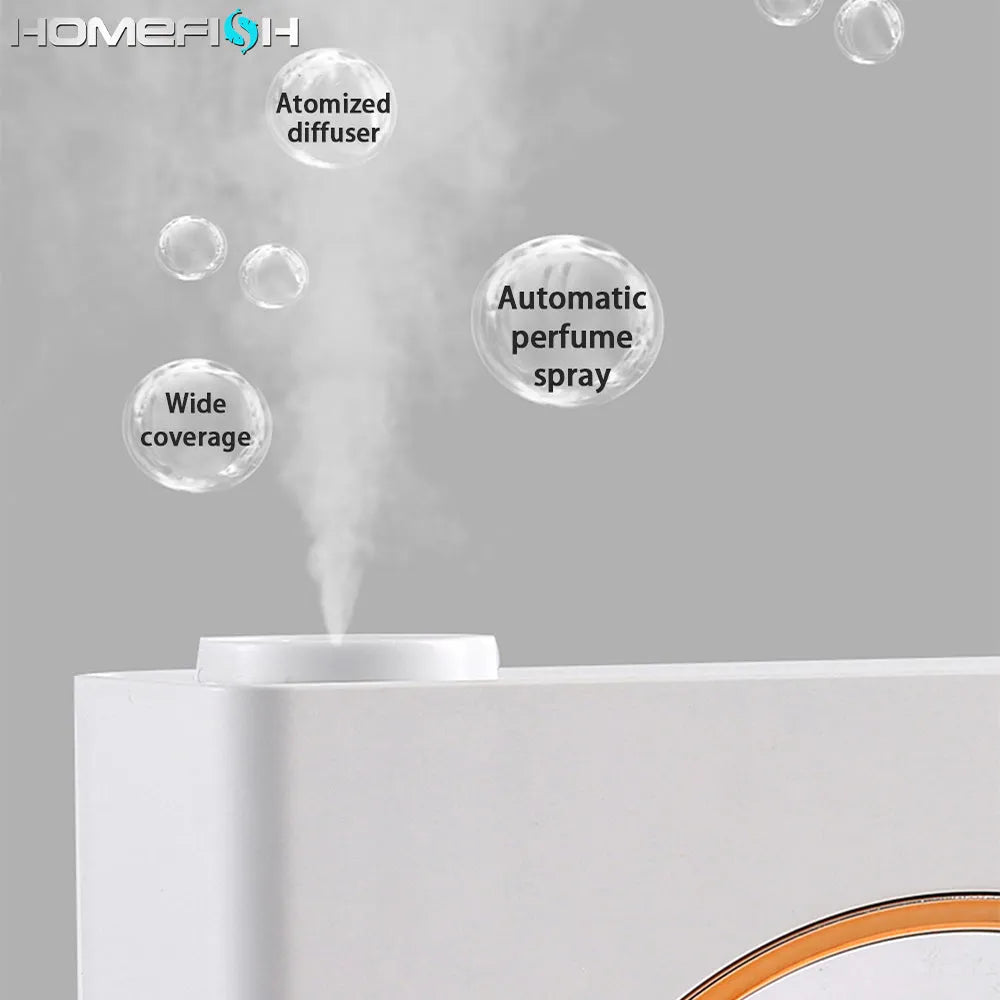 Small white wall mounted automatic aromatherapy machine with USB charging port