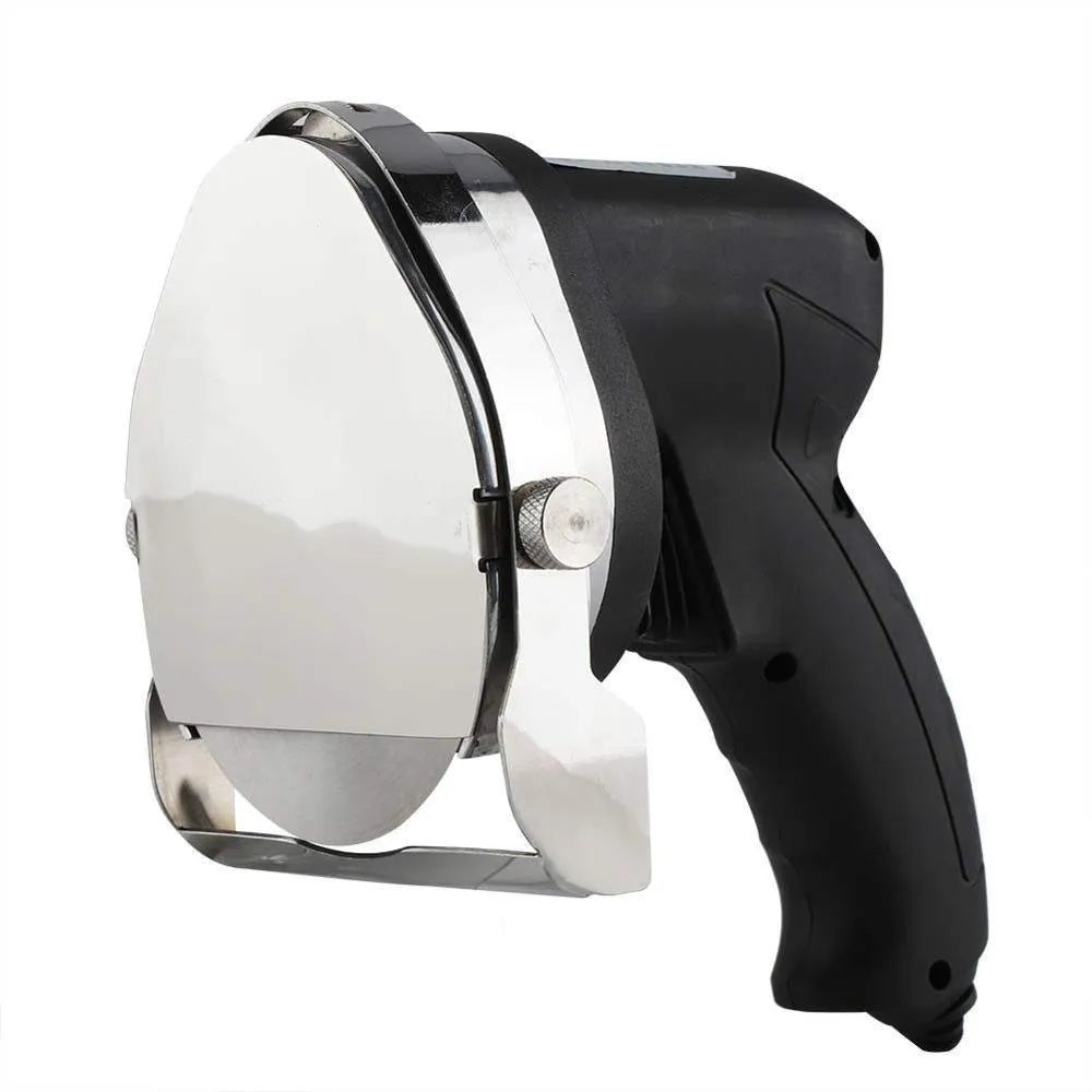 Black electric meat cleaver for turkey barbecue machine with 80W motor and adjustable thickness control