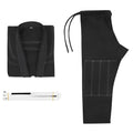 Brazilian Jiu-Jitsu gi uniform set in cotton blend fabric, showing colour options on a plain background.