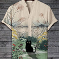 3D digital animal print on a short sleeve polyester shirt, shown in one of multiple available colours.