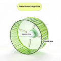 A 21cm diameter plastic parrot running wheel toy in a choice of transparent, green, grey, orange, or purple colours.