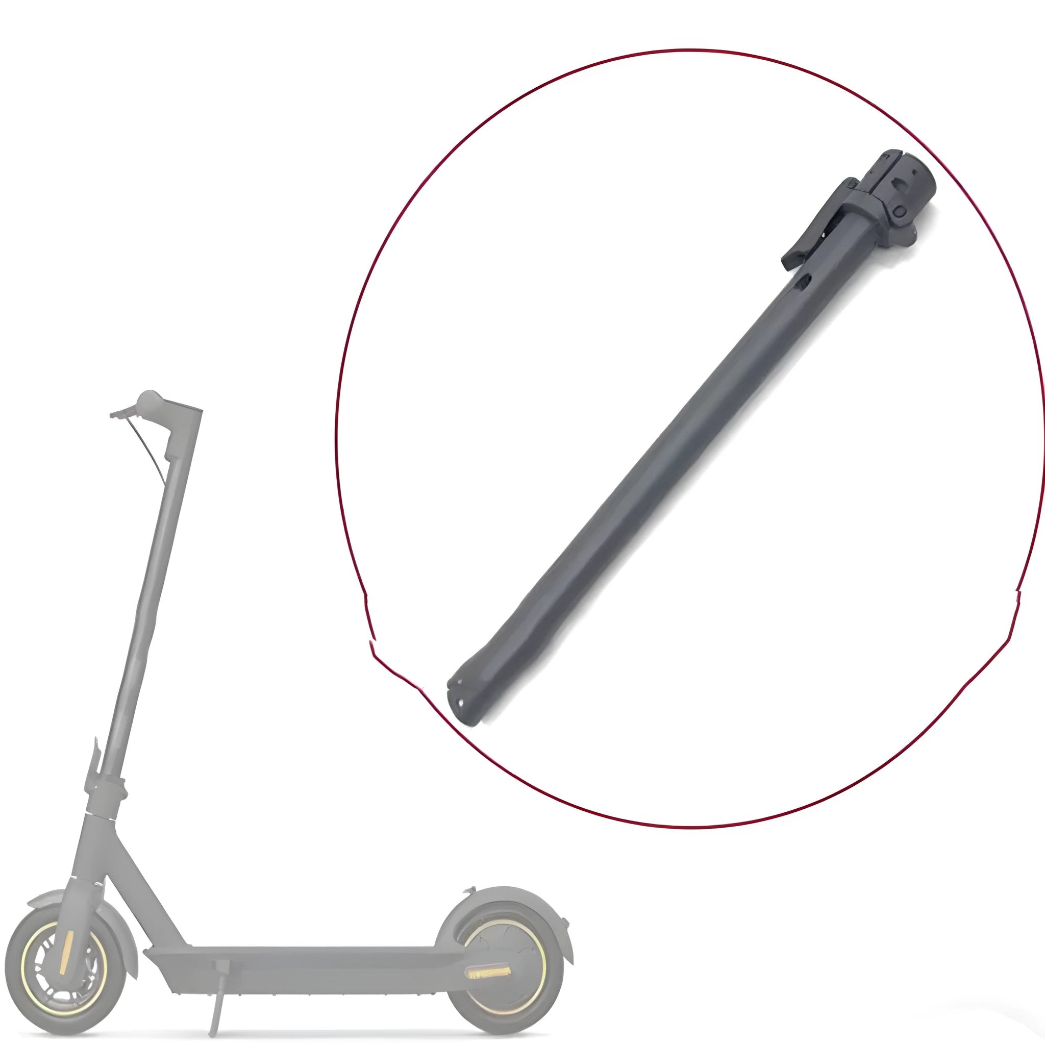 Black folding upright pole accessory for Nanbo No. 9 electric scooter