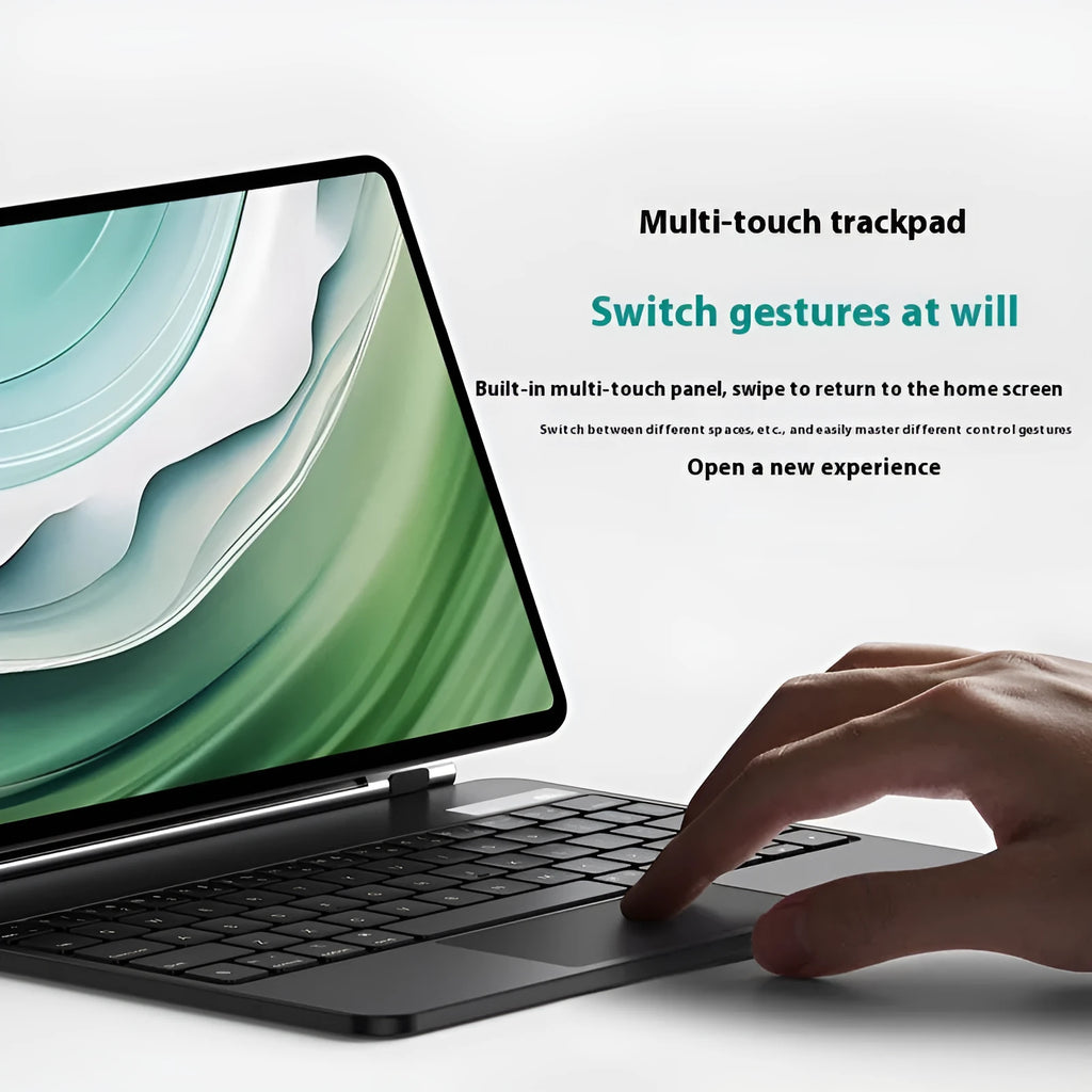Miaocontrol Pro11 magnetic wireless keyboard cover for Huawei Matepad 11 tablet in black and white.