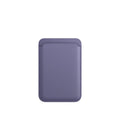 MagSafe-compatible iPhone case in PU leather with an integrated magnetic card holder, shown in dark blue.
