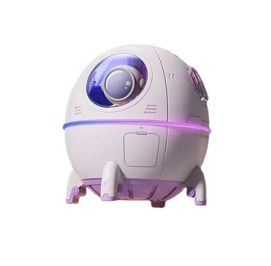 Astronaut-shaped portable USB desktop humidifier with colourful LED lighting and 220ml water tank