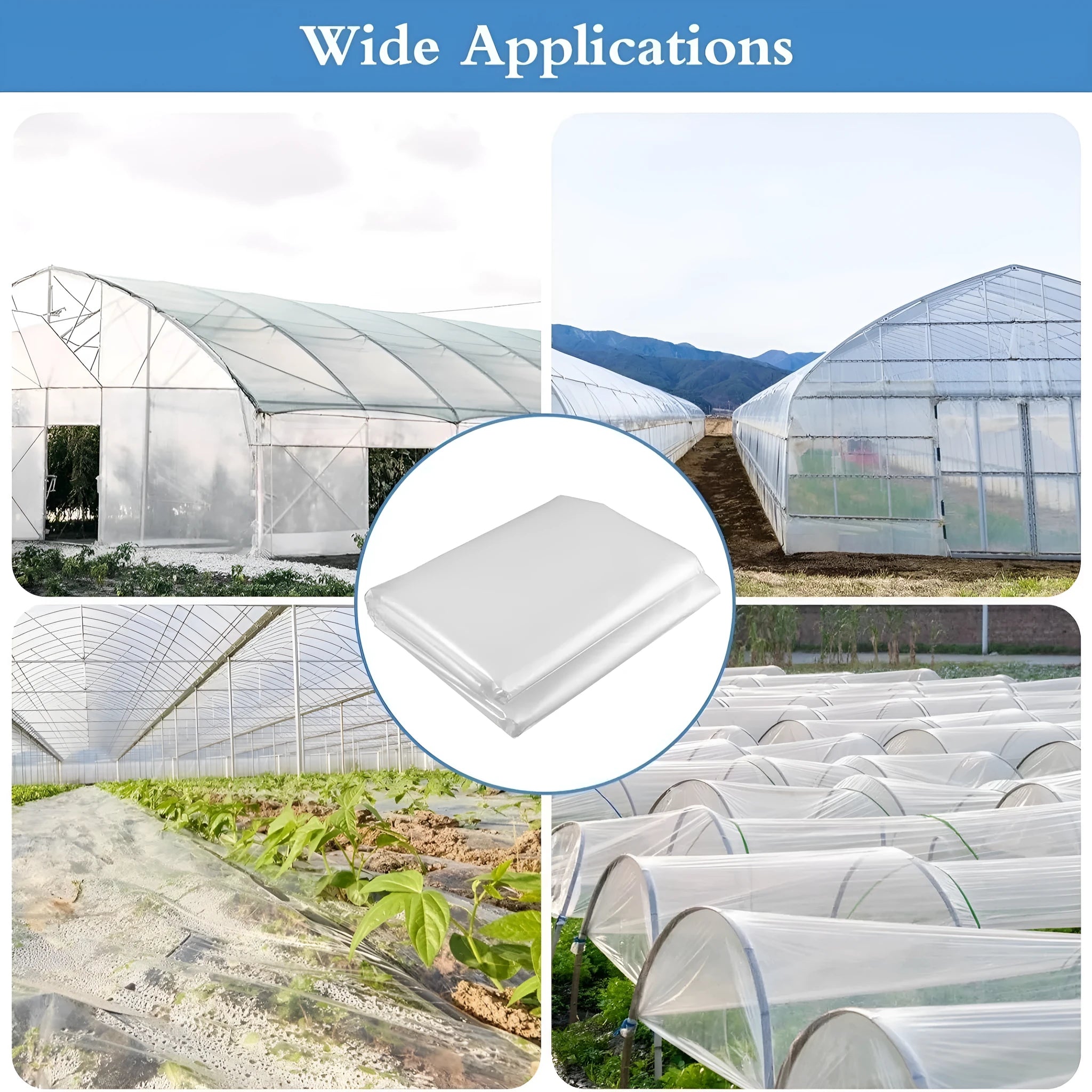 4x8 metre plastic greenhouse cold film sheet for vegetable shed insulation