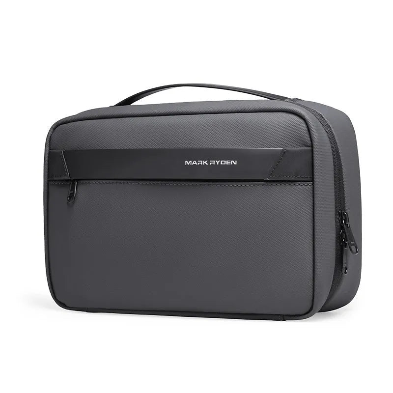 Men's portable toiletries storage bag in Oxford cloth with wet dry separation compartments
