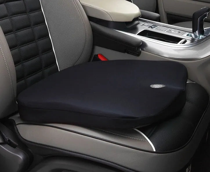 Car monolithic cushion with memory cotton filling, 47x45x7cm, in Crystal grey colour on car seat