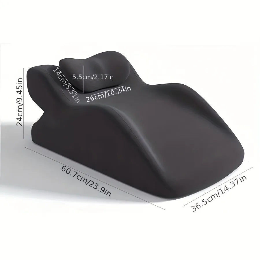 A prone position pillow designed for stomach sleepers, shown in a choice of colours.