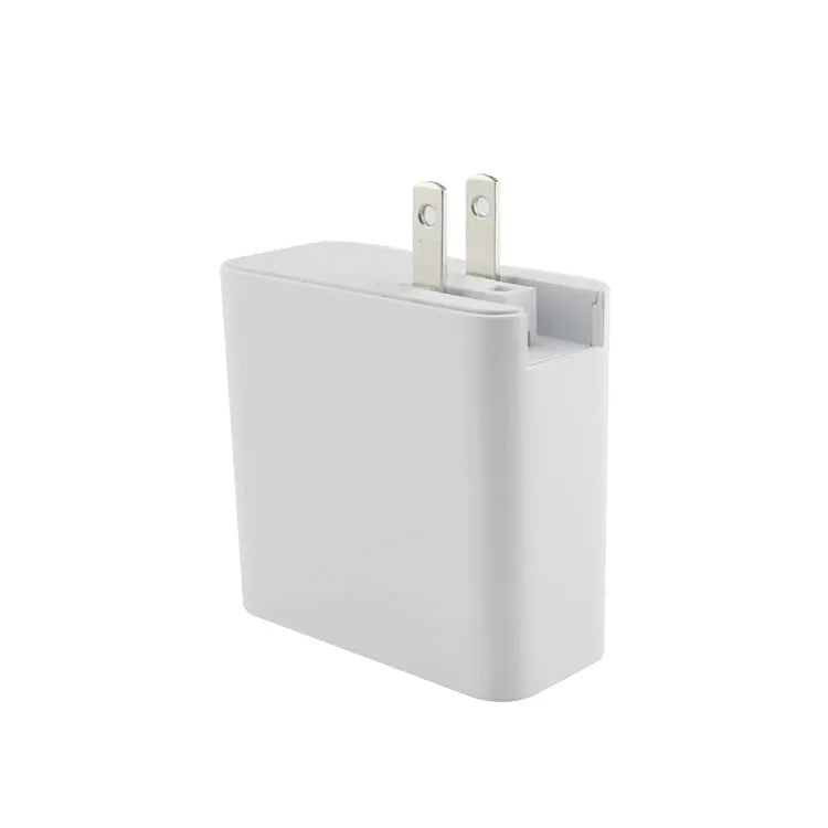 Black 48W four-port USB-C charger with UK plug for multiple device charging