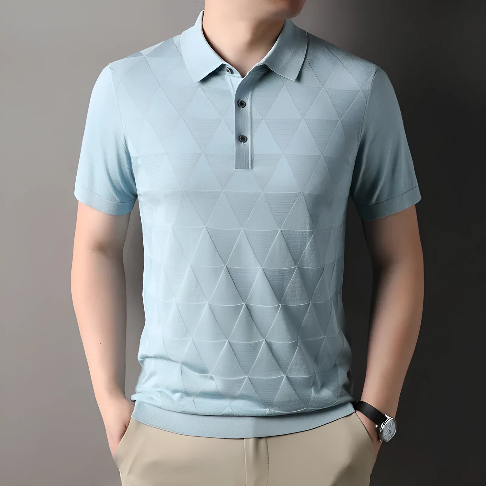 Men's ice silk lyocell t-shirt in regular fit with short sleeves and quick-drying properties