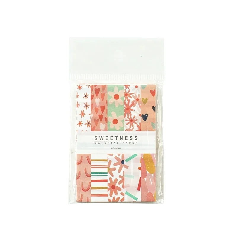 Retro dessert-themed note paper in 56x83mm size with 10 food-inspired colour variations