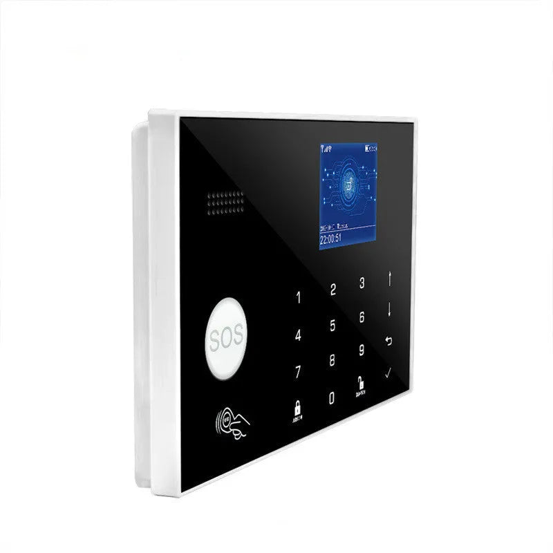 WiFi GSM touch button household burglar alarm system with wireless connectivity