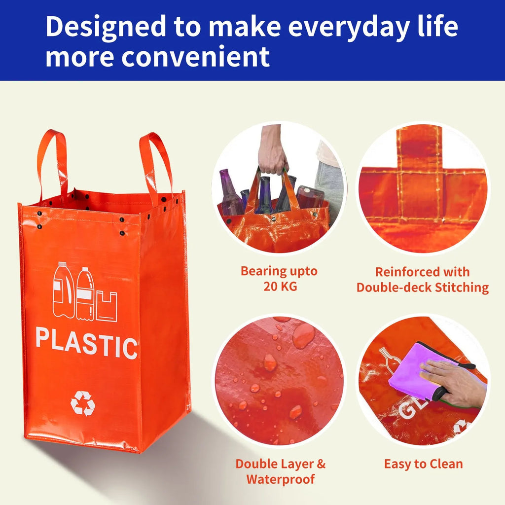 40-litre blue household plastic bin with waterproof construction for indoor waste classification