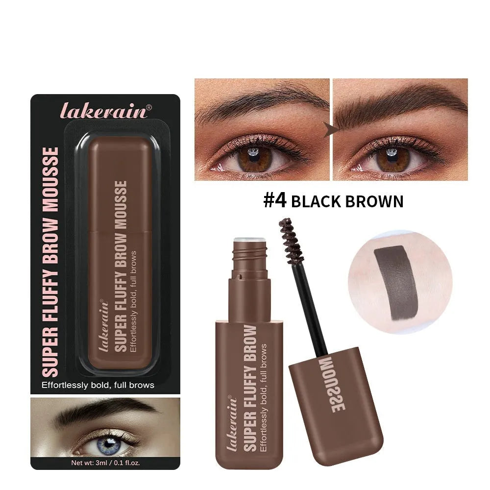 Eyebrow cream tube showing brown colour variant for three-dimensional shaping