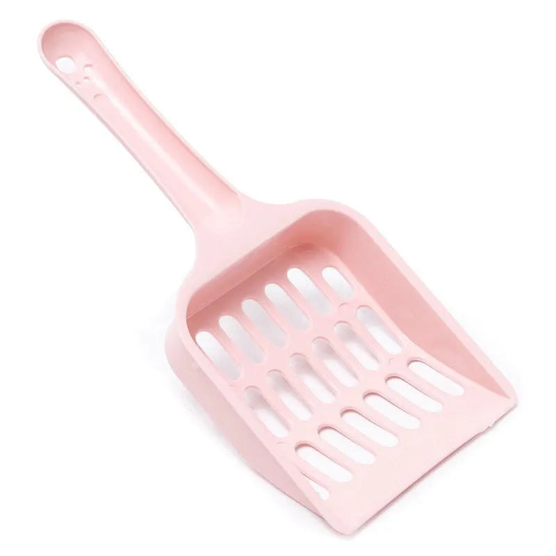 Blue plastic cat litter scoop measuring 20cm long for pet toilet cleaning