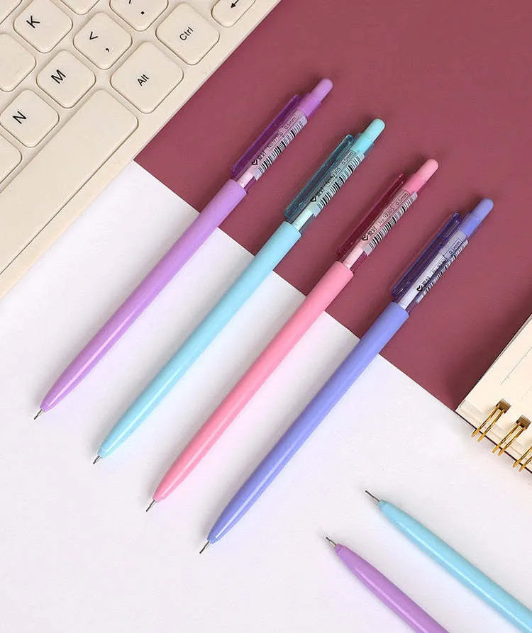 Macron Morandi coloured thin rod mechanical pencil set of 8 pieces in plastic body