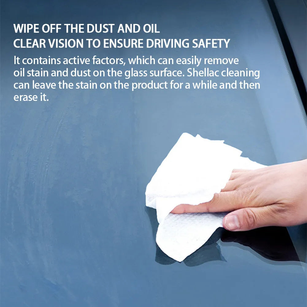 Glass oil film remover cleaning cream paste in container for car and window decontamination.