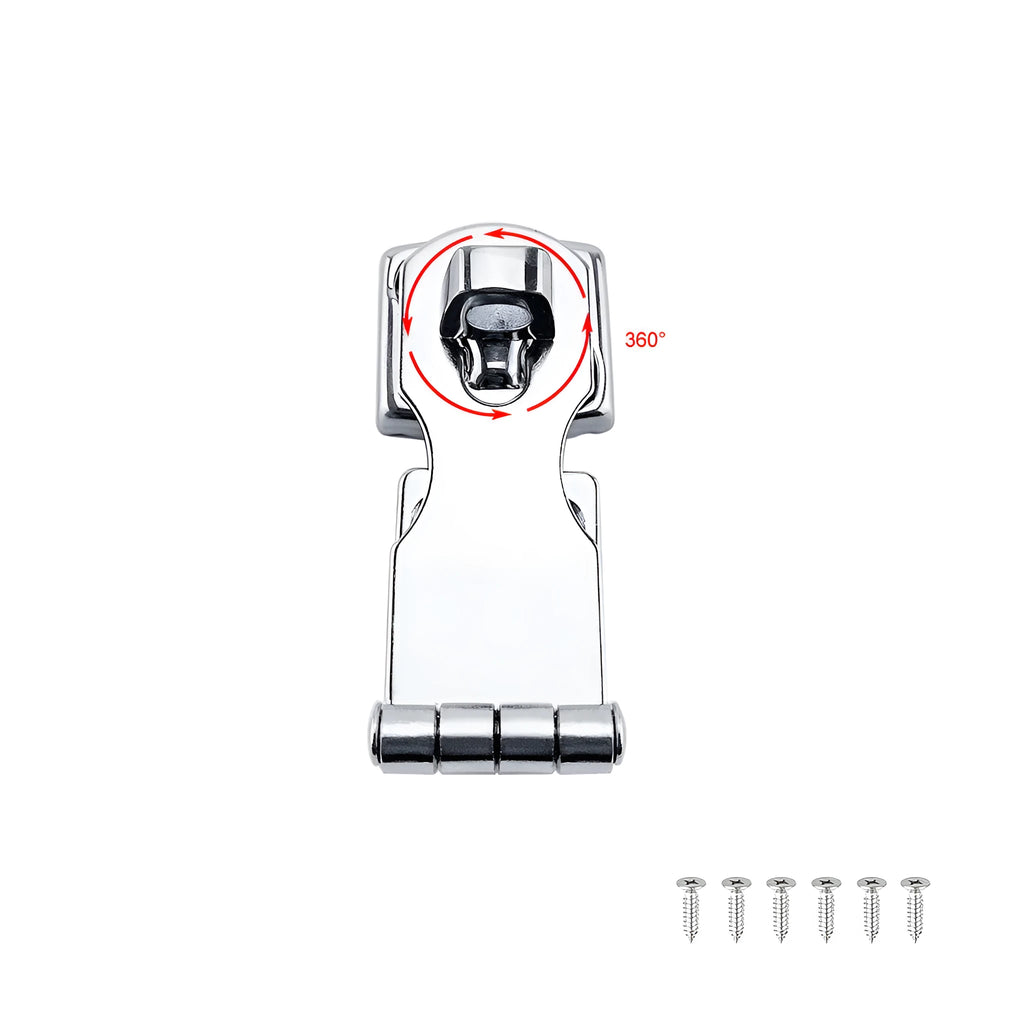 Silver marine grade 304 stainless steel lock hasp bolt latch for cabinets and doors