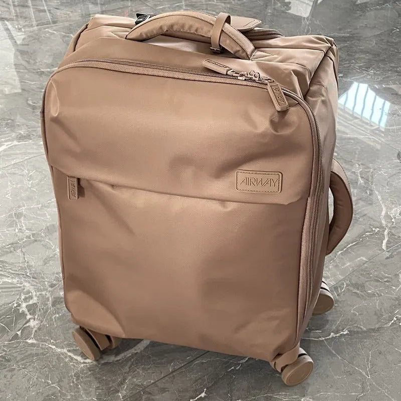 20 inch ultra-light waterproof Oxford cloth suitcase with universal wheels in Bluestone Green