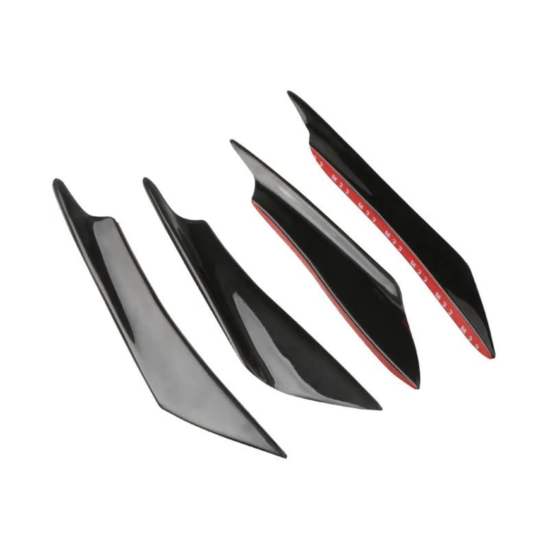 Carbon fibre pattern bumper blade spoiler for car front bumper mounting