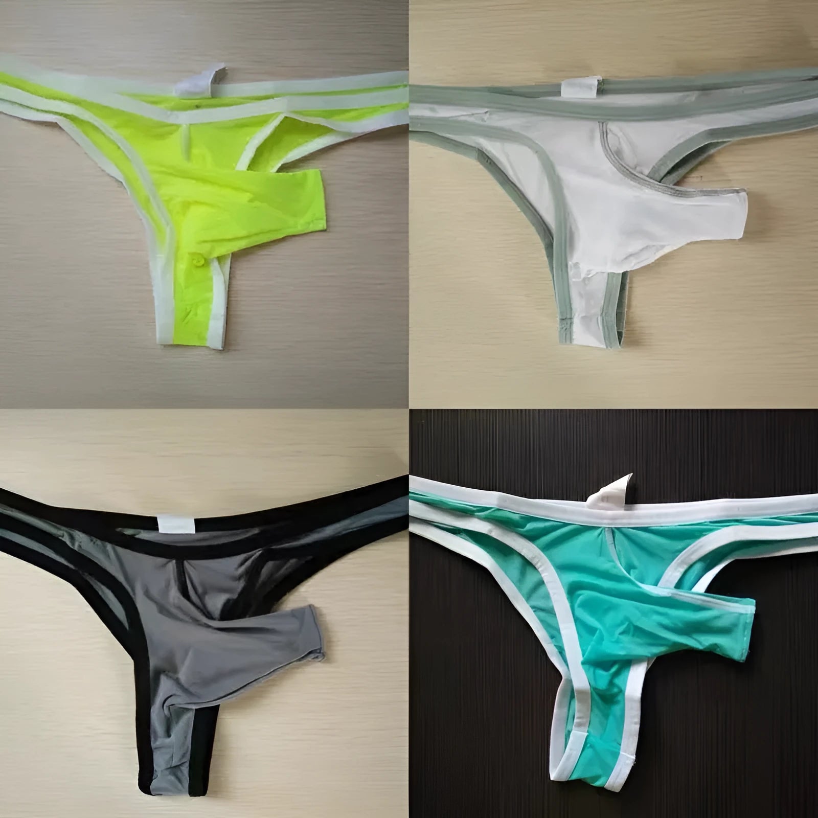 Men's ice silk elephant nose briefs in multiple colours with nylon fabric