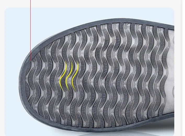 White high-top reusable PVC shoe covers with anti-skid soles for water resistant protection