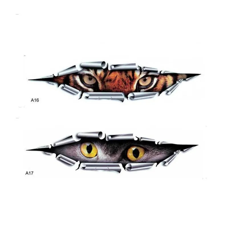 Tiger Eye or Eagle Eye pattern 3D car sticker for door and bumper decoration