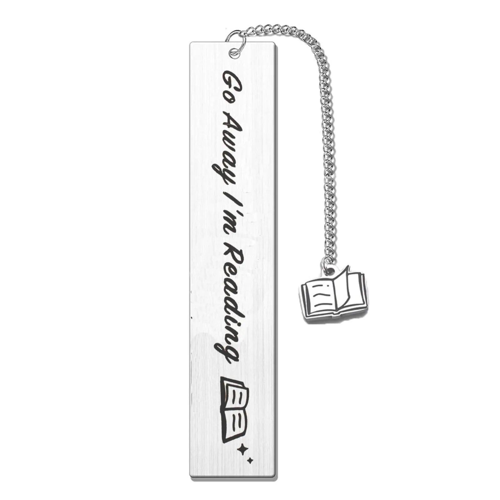 Stainless steel metal bookmark with a tassel in one of five colour options