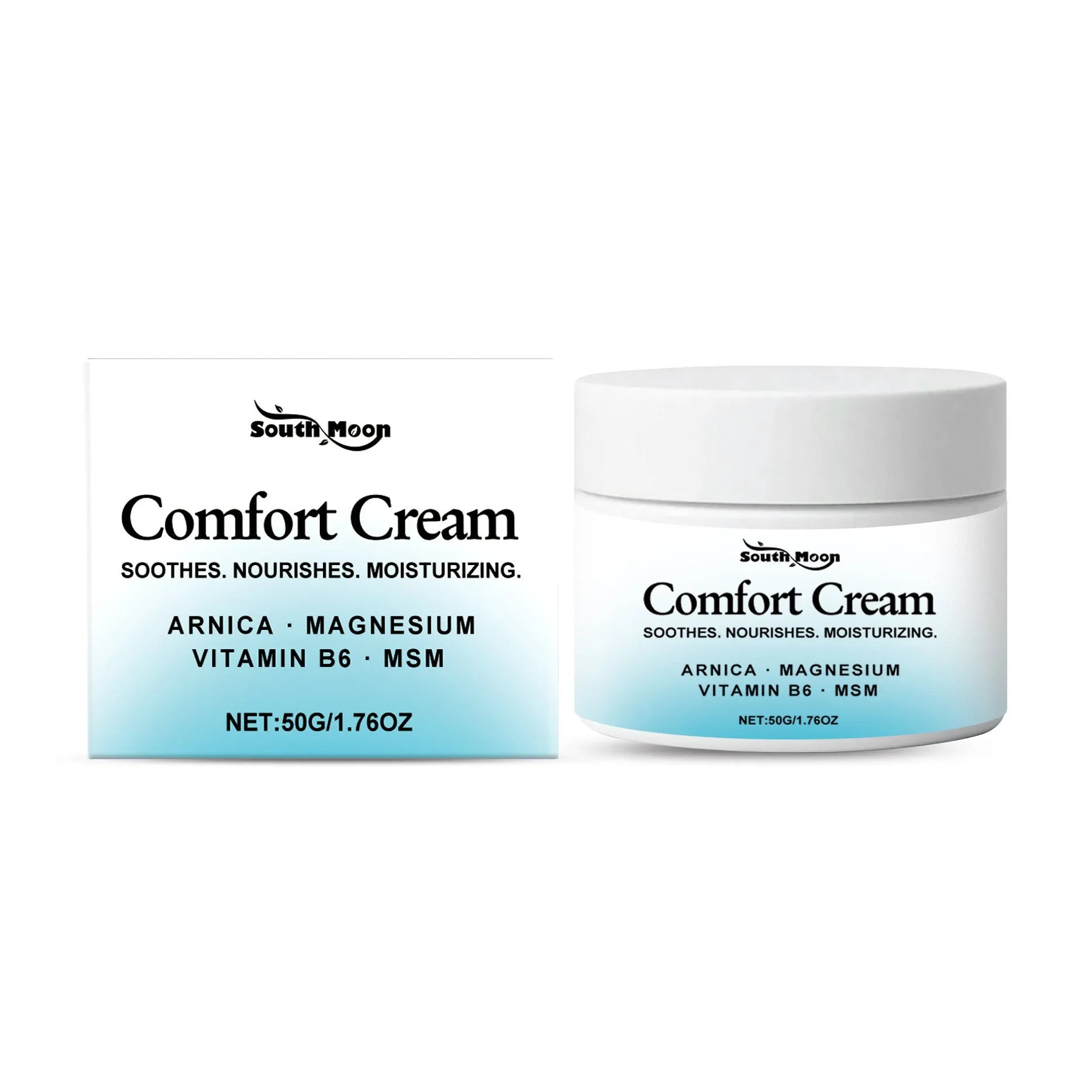 A 50g jar of Gentle Hydrating Body Moisturising Cream on a white background.