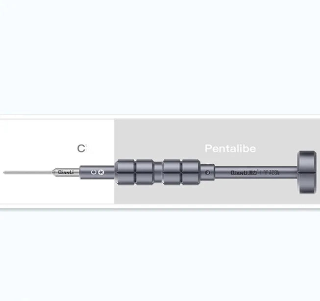 Precision screwdriver with grenade-shaped aviation aluminium handle and T2 bit for iPhone repair