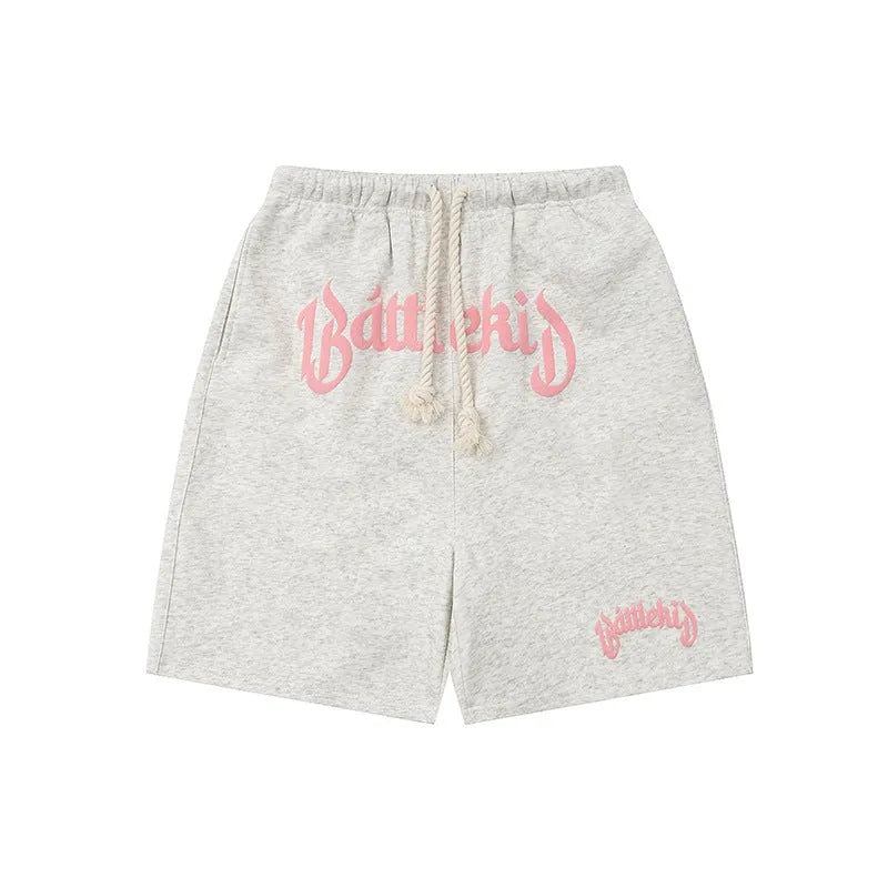 Cotton-blended hip hop shorts in loose fit with four colour options