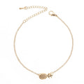 XINGX series alloy pineapple charm bracelet in gold and silver colour options