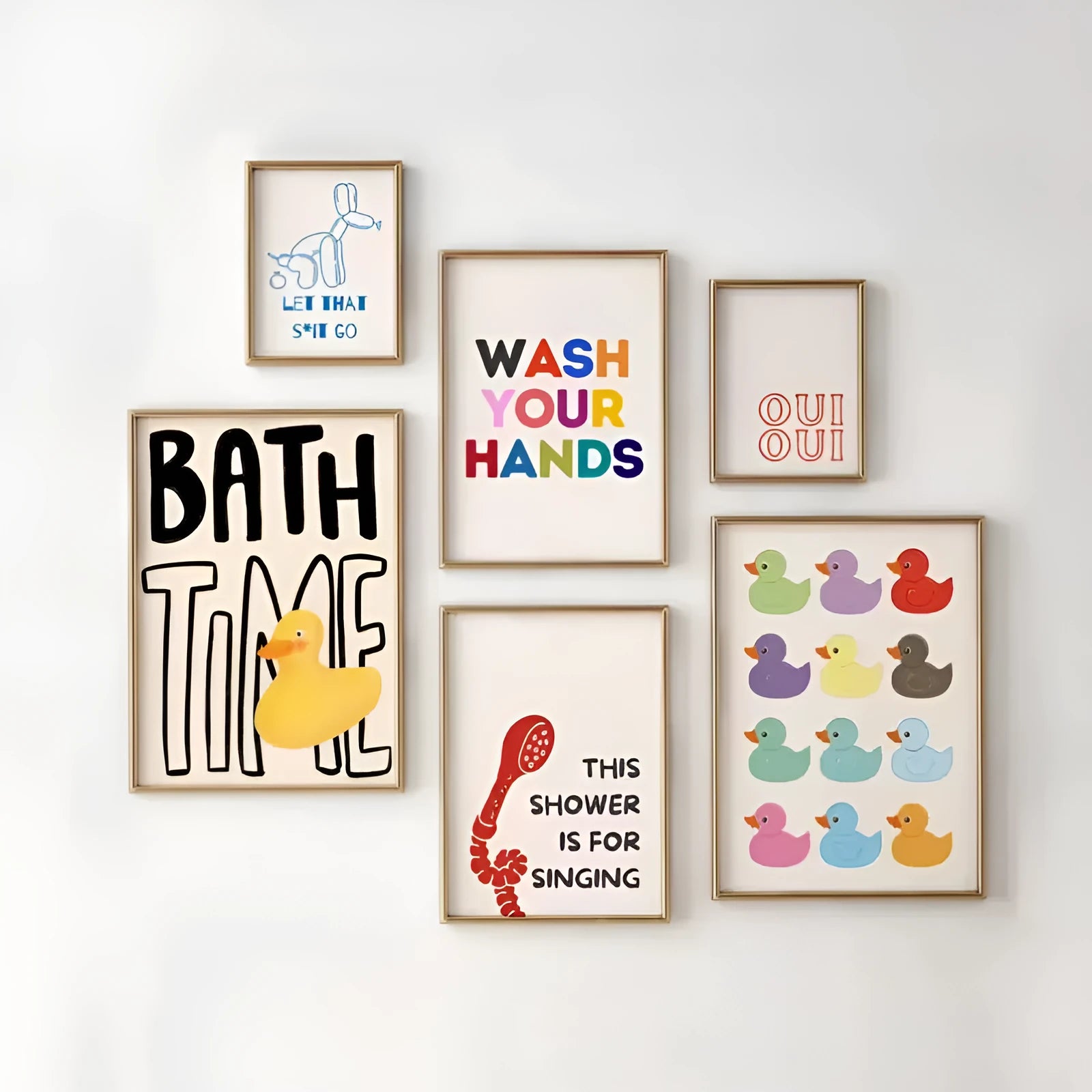 Modern abstract canvas painting in six styles, available in four sizes for living room walls