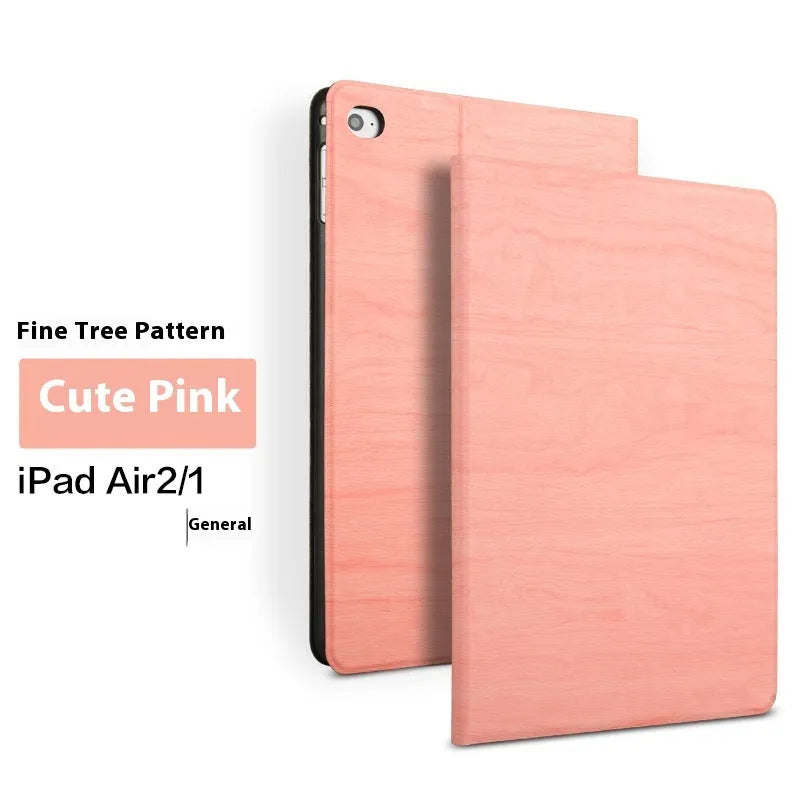 Sapphire blue imitation leather iPad cover with a built-in universal sleep/wake bracket.