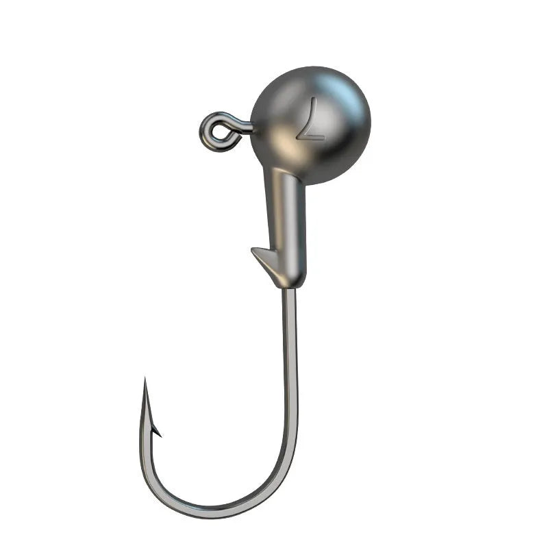 Enhanced jig hook fishing set with 50 pieces including 4 times strengthened 7g hooks in primary colours