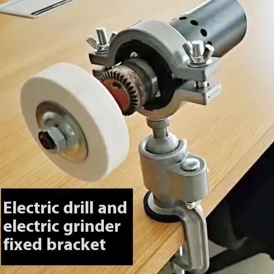 Bracket type clamp-on bench vise with rotating head and tungsten steel construction