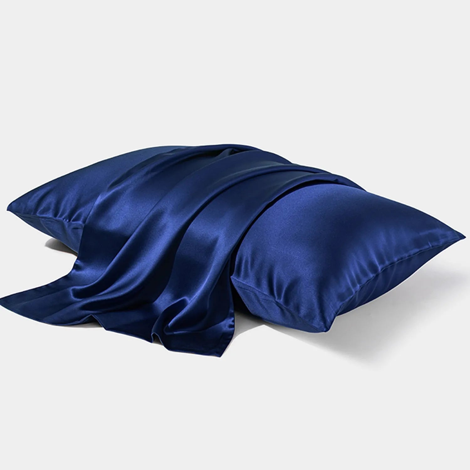 Dark grey 19 momme mulberry silk pillowcase with envelope closure, shown in modern simplicity style.