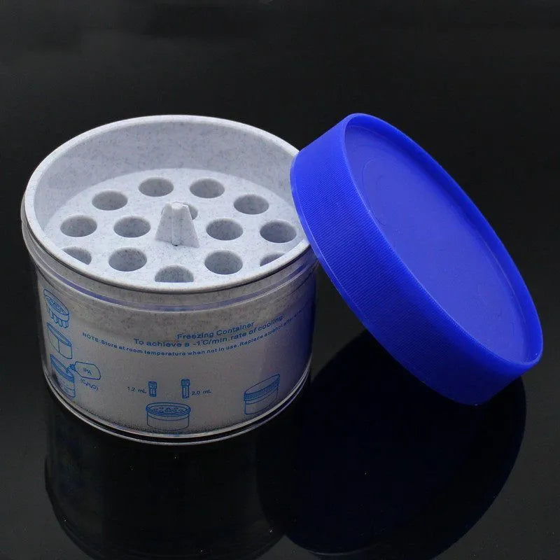 Orange and blue process cooling box with gradient freezing and freezer cell recovery functions