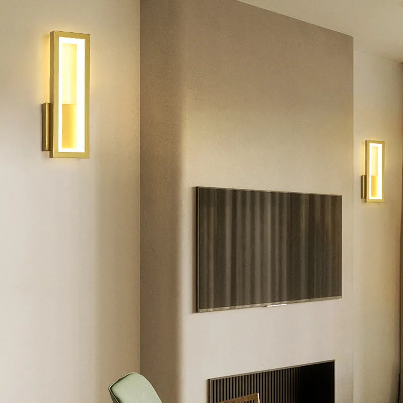 Modern Nordic style corridor wall light with PVC shade in black, available in two length sizes.