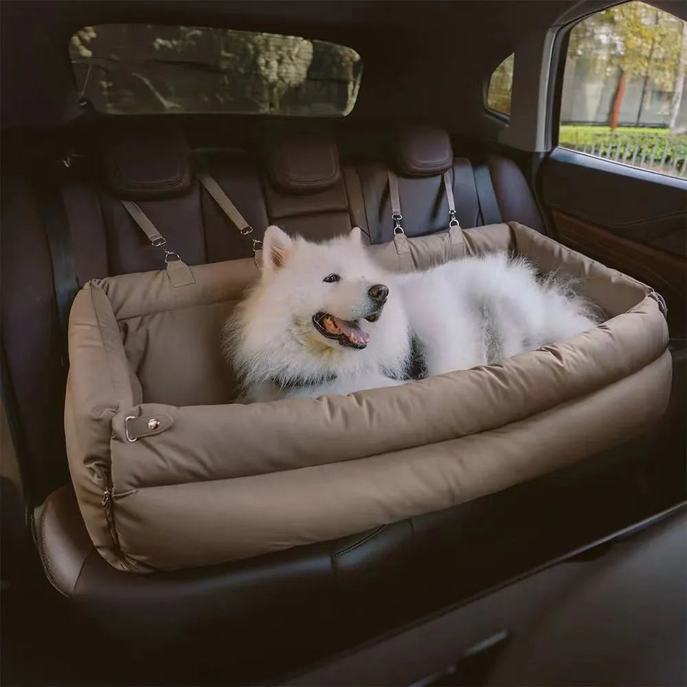 Cathouse Doghouse XXL dog sofa in blue with removable washable cover, 120x42x45cm