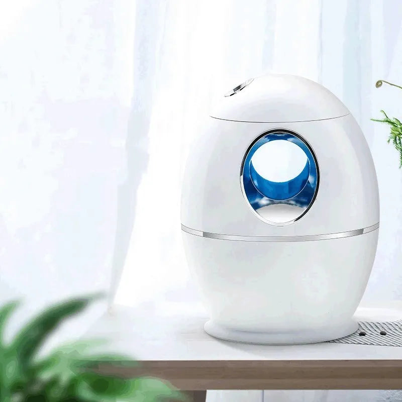 White columnar air disinfection humidifier with mechanical controls and USB port.