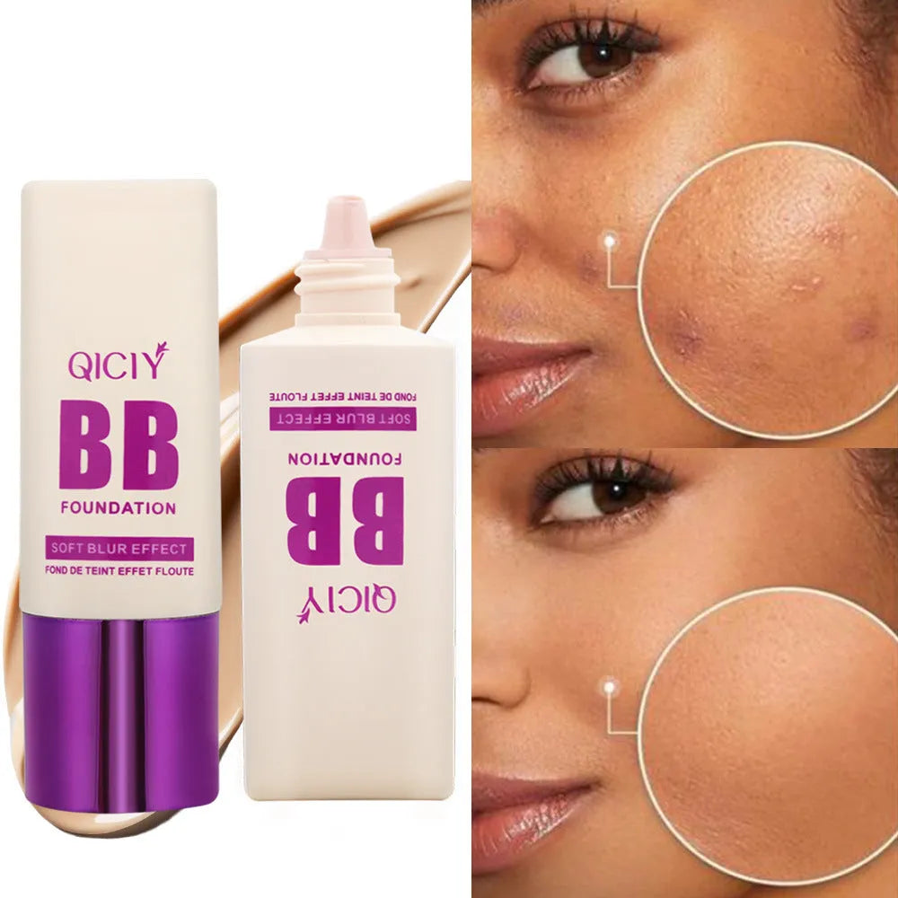 Feeding bottle of BB cream liquid foundation concealer in one of ten shades, labelled 1# to 10#.