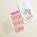 Super long water pipe French spot drill bow wear false nails with love pattern in colour XB-70-48