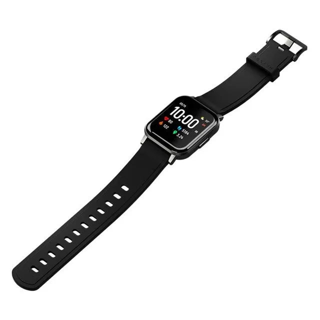 Black waterproof smart bracelet with a 1.4-inch screen on a silicone strap.