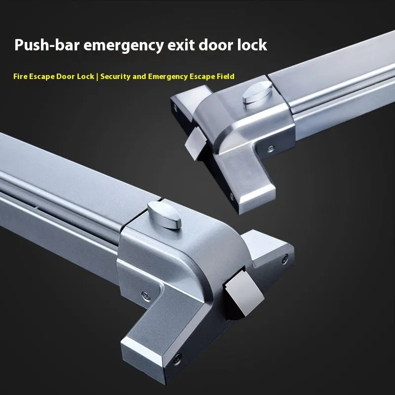 Stainless steel fire safety push lock with external handle for 65cm baked paint doors